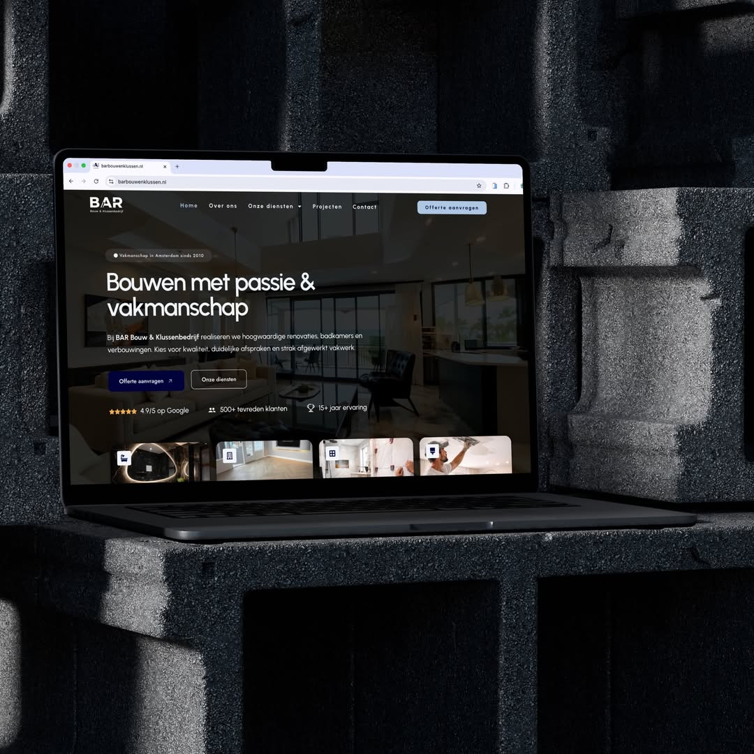 Website project mockup